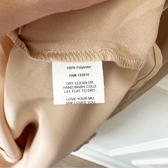 NEW Show Me Your Mumu Rome Twist Gown Maxi Dress in Champagne Luxe Satin XL - Picture 9 of 10